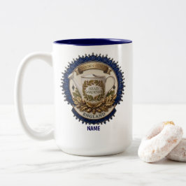 Taza Bicolor Jefe de Jardinería | Reloj de Herencia Británica P