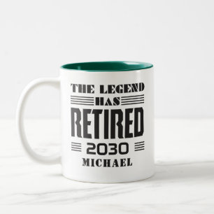 Taza Bicolor Jefe de Policía de Retiro Personalizado Retirado