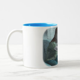 Taza Bicolor Jefe de videojugador Elf lucha contra la fantasía 