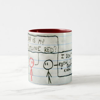 Taza Bicolor Jeff es rojo