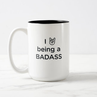 Taza Bicolor Jen Sincero Badass Emoji Mug