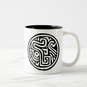 Taza Bicolor Jeroglífico mexicano (Maya)