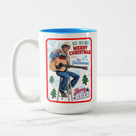 Taza Bicolor Jerry Reed Merry Christmas Mug