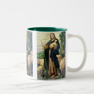 TAZA BICOLOR JESUCRISTO EL BUEN PASTOR