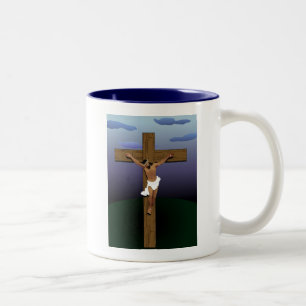 Taza Bicolor Jesucristo negro