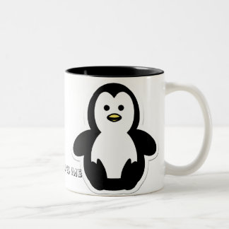 Taza Bicolor Jesús ama el Mí-Pingüino