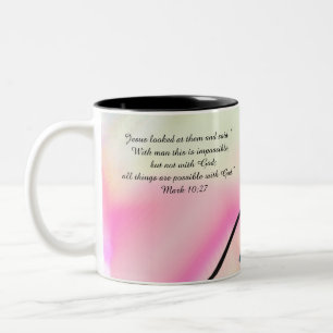Taza Bicolor jesus aquí
