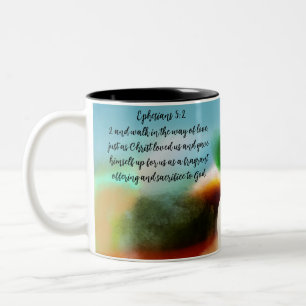 Taza Bicolor Jesús camina en