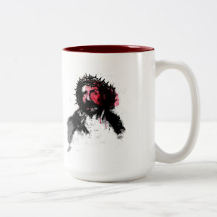Taza Bicolor jesus coffee mug