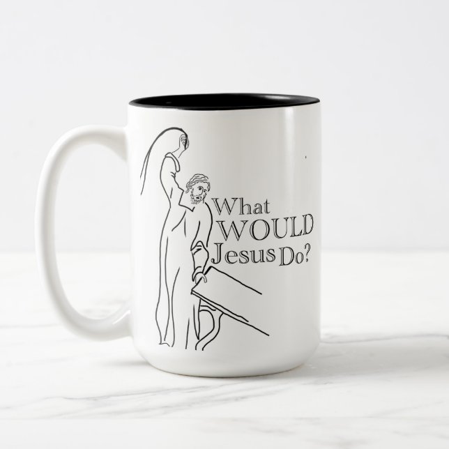 Taza Bicolor Jesús consigue enojado (Izquierda)