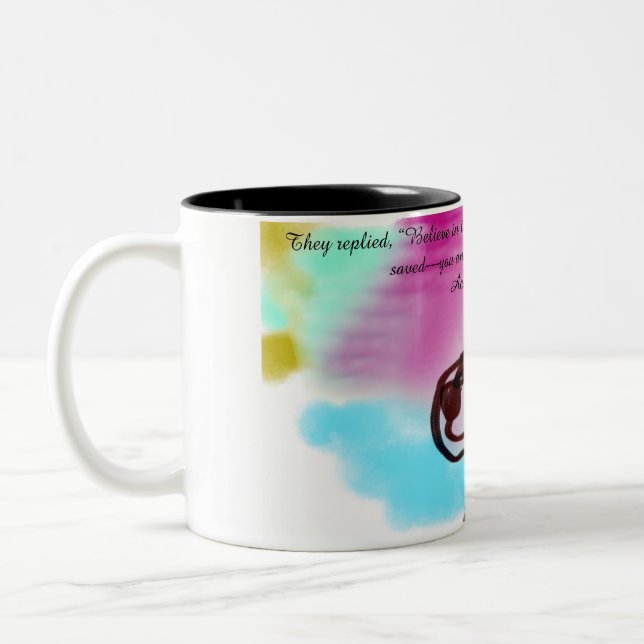 Taza Bicolor jesus create (Izquierda)