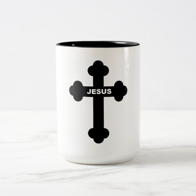 TAZA BICOLOR JESUS CROSS (Centro)