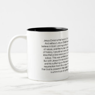 Taza Bicolor Jesús es el rostro humano de dios - Jürgen