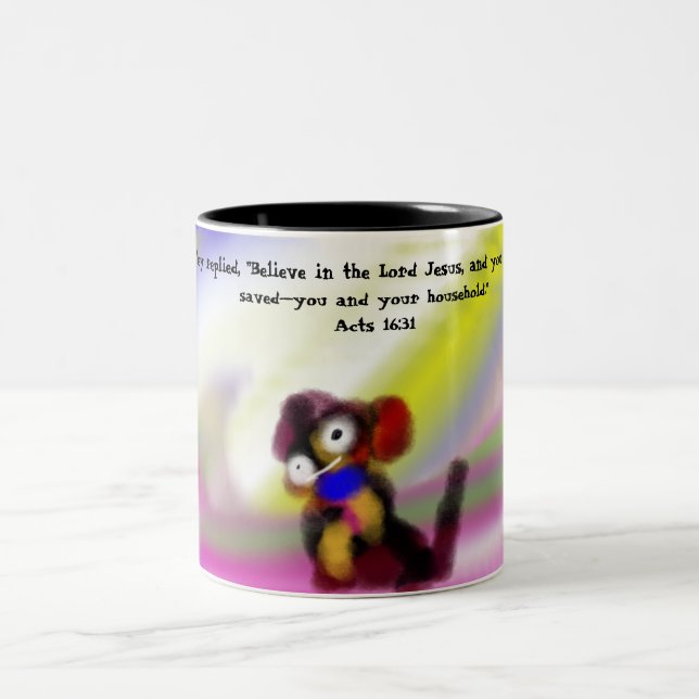 Taza Bicolor Jesús es la luz (Centro)