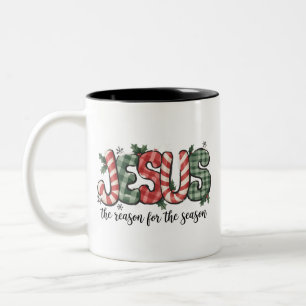 Taza Bicolor Jesús Es La Razón De La Temporada De Navidad Fe