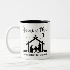 Taza Bicolor Jesús es la razón de la temporada Navidades Jesús
