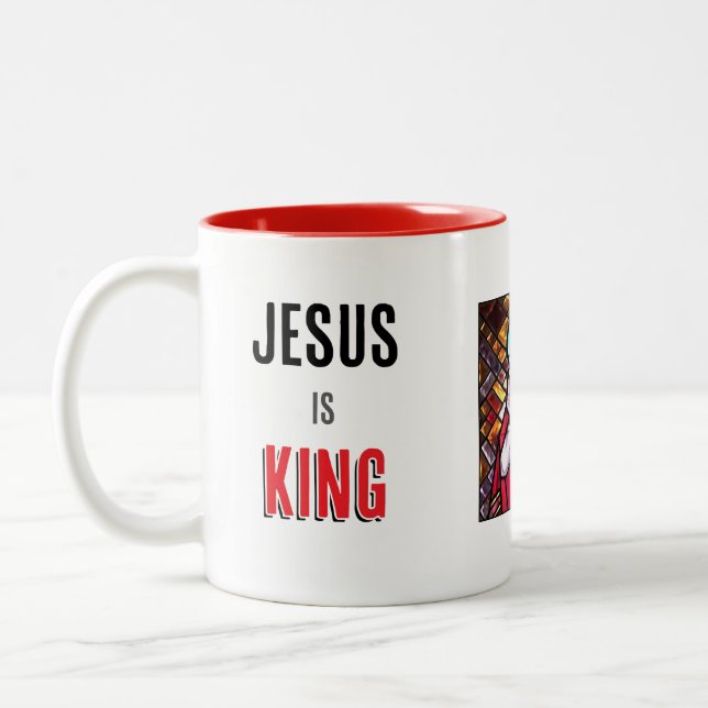 Taza Bicolor Jesús es Rey (Izquierda)