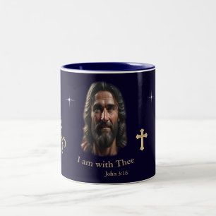 Taza Bicolor Jesús está con el