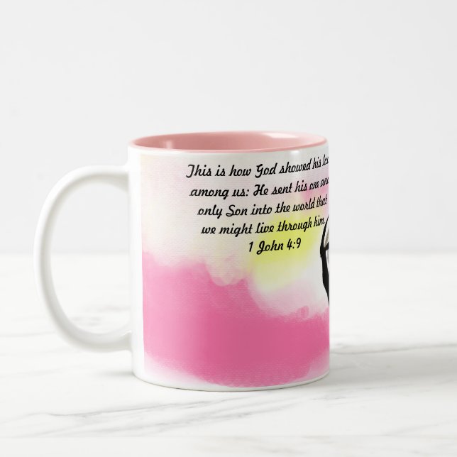 Taza Bicolor jesus love (Izquierda)