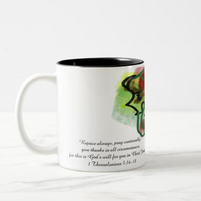 Taza Bicolor jesus love (Izquierda)