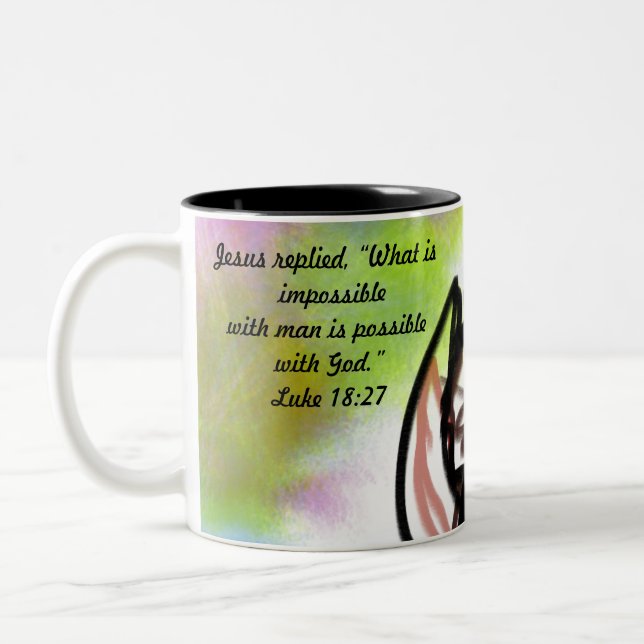 Taza Bicolor jesus love imposible (Izquierda)