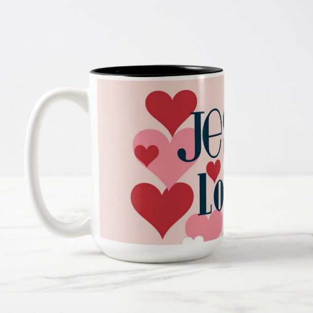 Taza Bicolor Jesús me quiere (Izquierda)