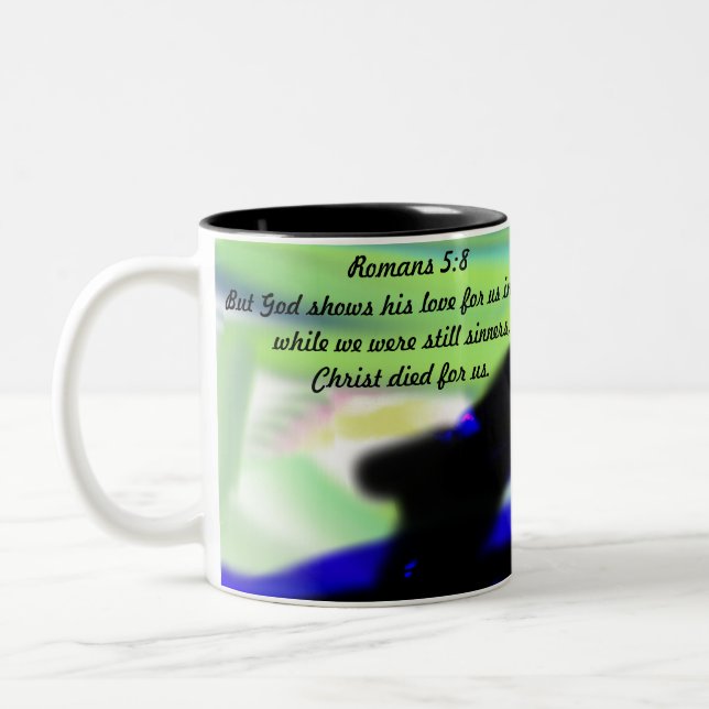 Taza Bicolor Jesús nos quiere (Izquierda)