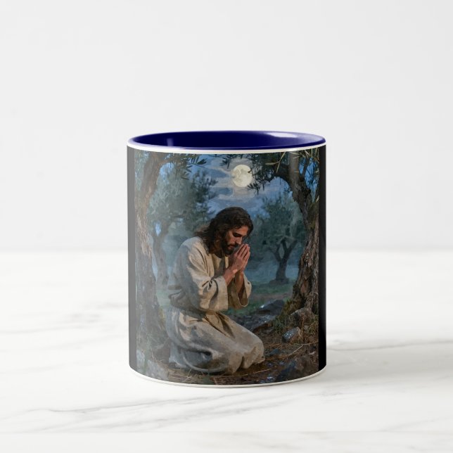 Taza Bicolor Jesús orando (Centro)
