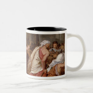 Taza Bicolor Jesús que conduce a los comerciantes del templo