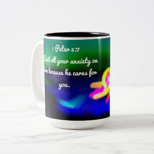 Taza Bicolor Jesús quiere que dejemos ir