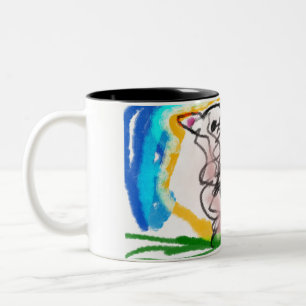 Taza Bicolor jesus rosa de muerto