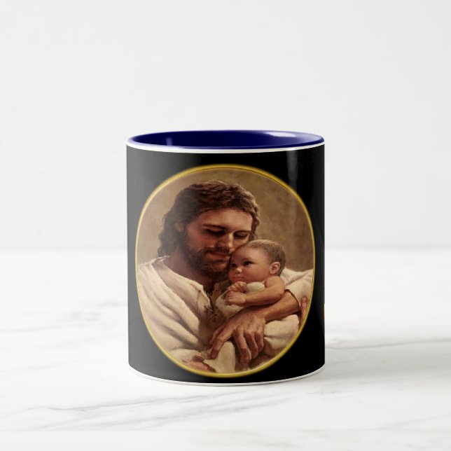 Taza Bicolor Jesús y niño (Centro)