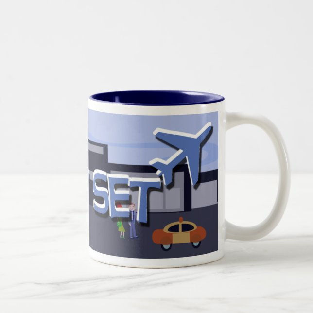 Taza Bicolor Jet Set Deluxe Mug (Derecha)