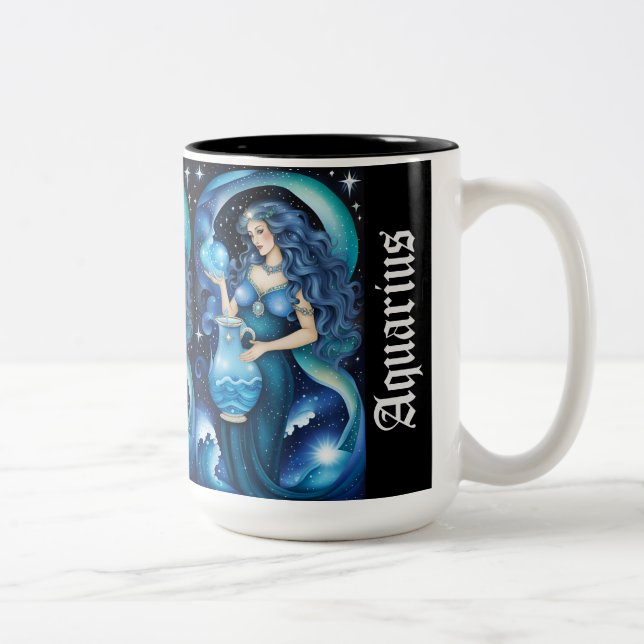 Taza Bicolor Jewel Galaxy Zodiac Aquarius (Derecha)
