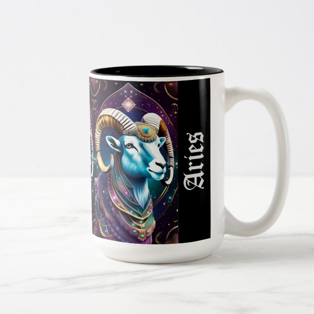 Taza Bicolor Jewel Galaxy Zodiac Aries (Derecha)