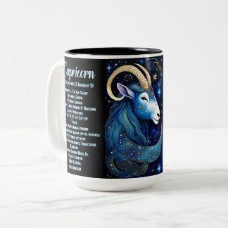 Taza Bicolor Jewel Galaxy Zodiac Capricorn Personalizado