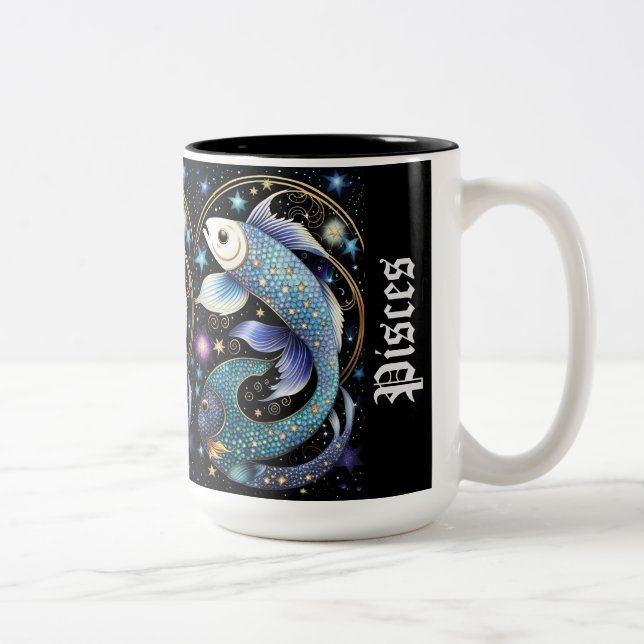 Taza Bicolor Jewel Galaxy Zodiac Pisces (Derecha)