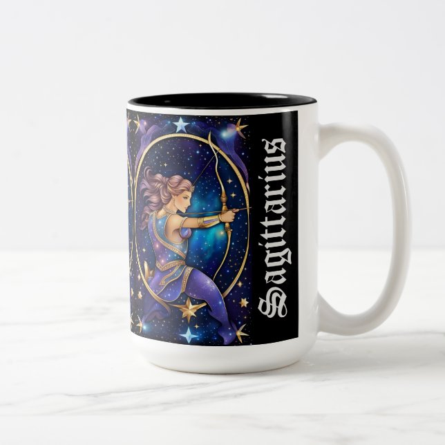 Taza Bicolor Jewel Galaxy Zodiac Sagittarius (Derecha)