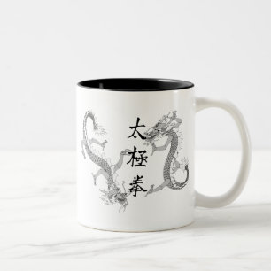 Taza Bicolor Ji Chuan del Tai y dos dragones