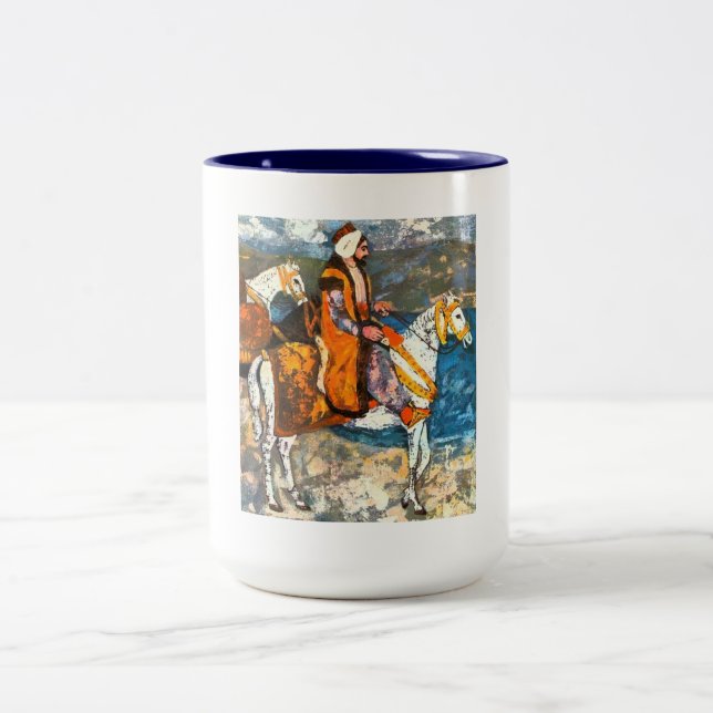 Taza Bicolor Jinete árabe (Centro)