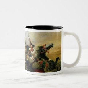 Taza Bicolor Jinetes marroquíes en la acción militar, 1832