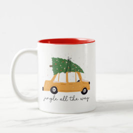 Taza Bicolor Jingle All Way Navidades