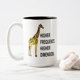 Taza Bicolor Jirafa Divertida con Juego de Palabras