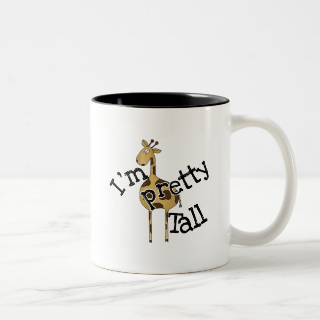 Taza Bicolor Jirafa soy camisetas y regalos altos bonitos (Derecha)