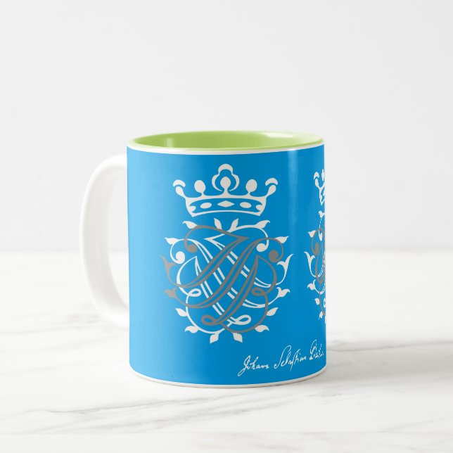 Taza Bicolor Johann Sebastian Bach sello JSB + BSJ (Anverso izquierdo)