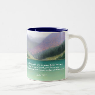 Taza Bicolor John 14:27 La Biblia Pacífica Verse Mug