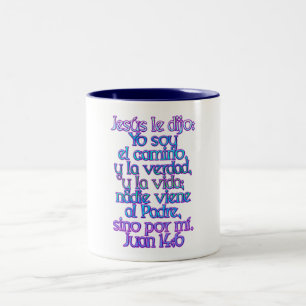 Taza Bicolor John 14:6 Español