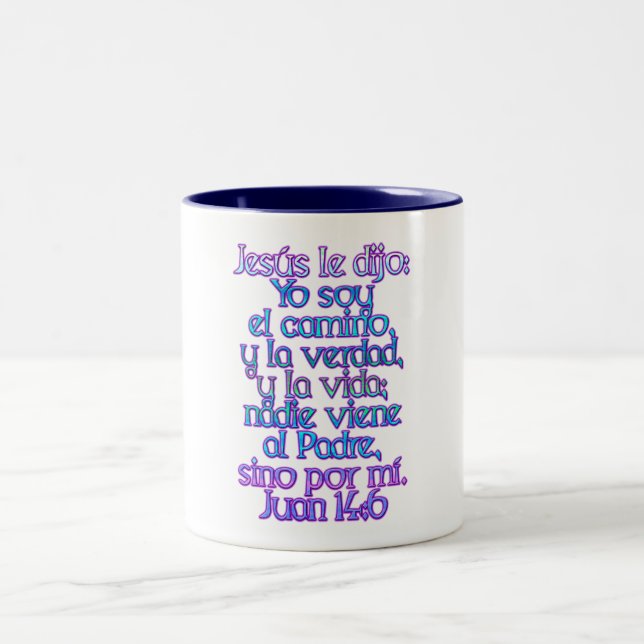 Taza Bicolor John 14:6 Español (Centro)