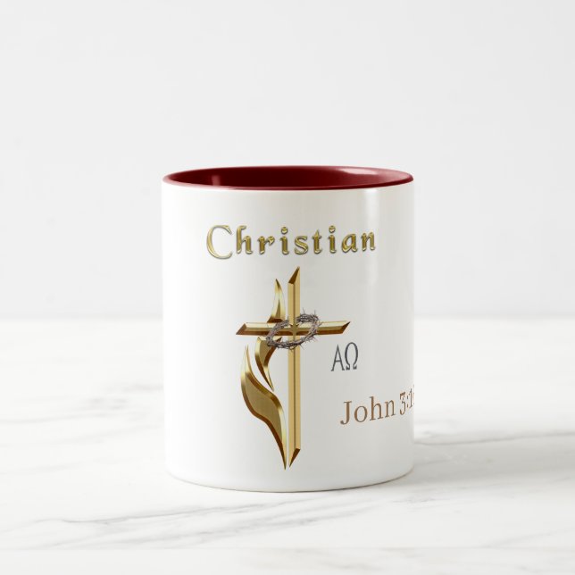 Taza Bicolor JOhn 3:16 (Centro)