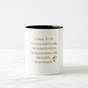 Taza Bicolor John 3:16 artículos